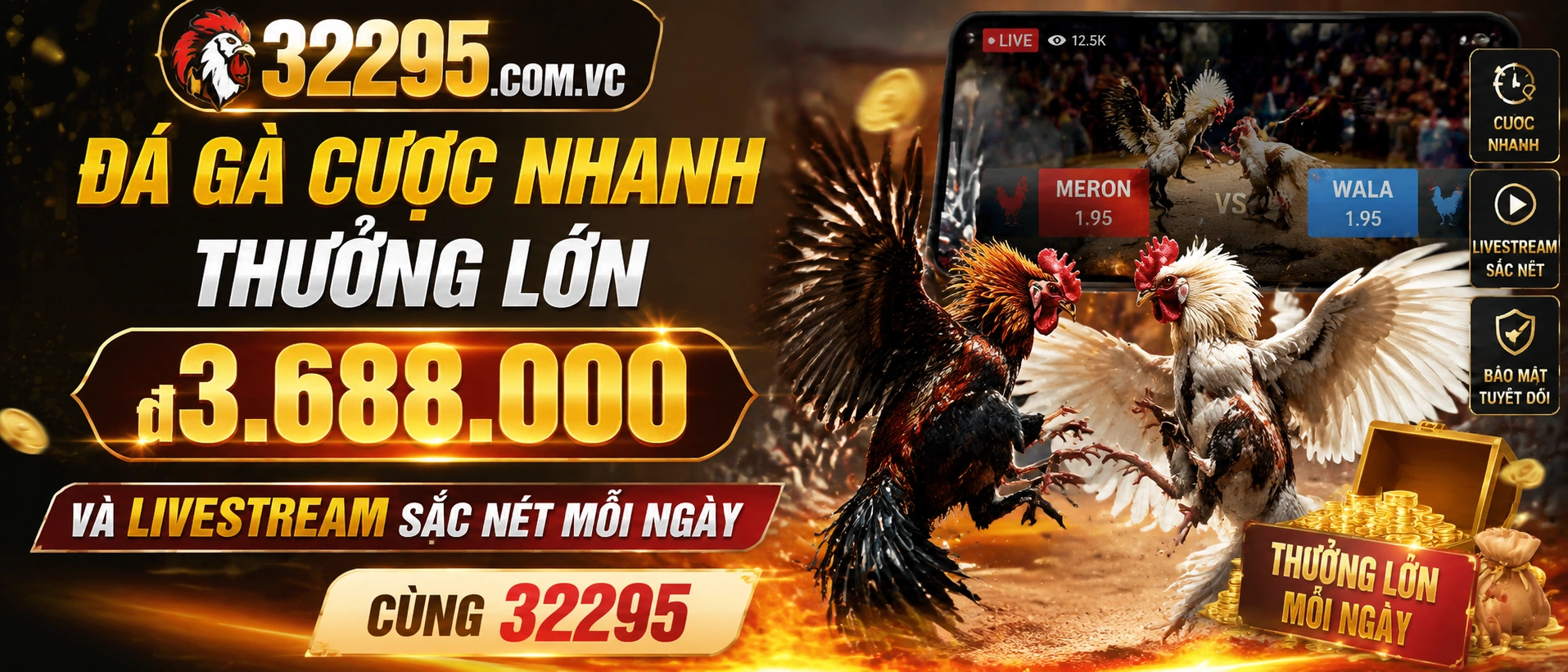 Đá Gà Trực Tiếp trên giao diện 32295